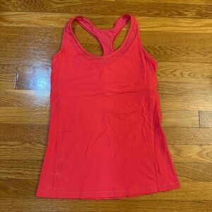 Lululemon Deep Breath Tank Lush Coral (Red) - Size 8 Built in Bra